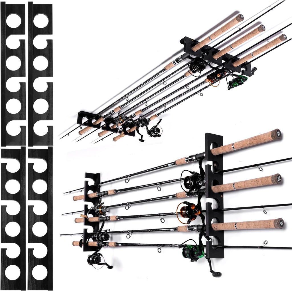 Ghosthorn Fishing Rod Holder,Wall or Ceiling Mounted Pole Rack Garage