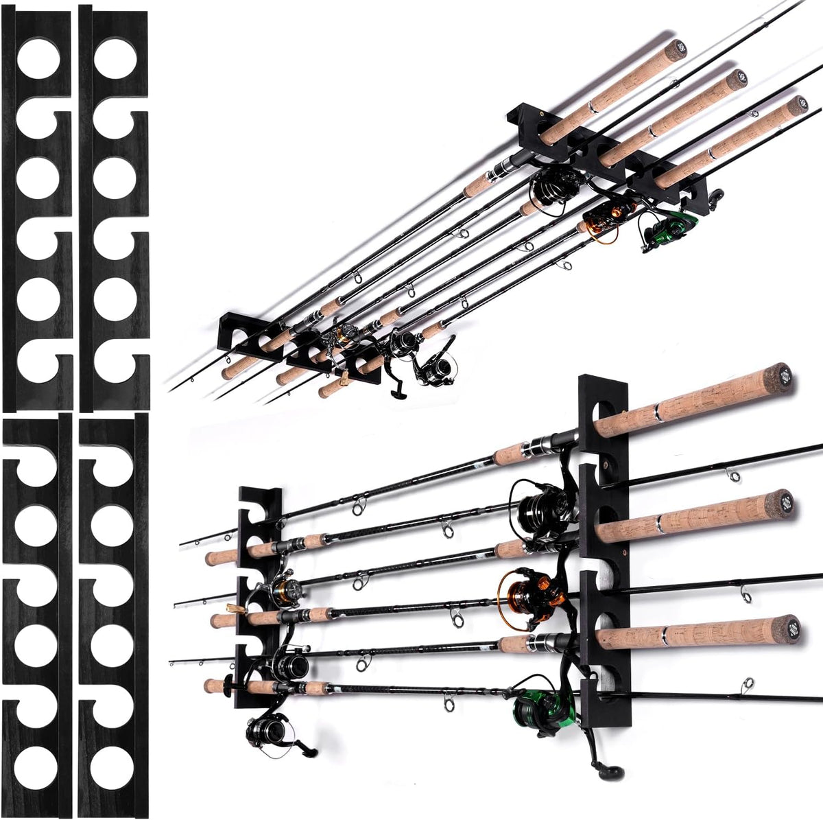 Ghosthorn Fishing Rod Holder,Wall or Ceiling Mounted Pole Rack Garage