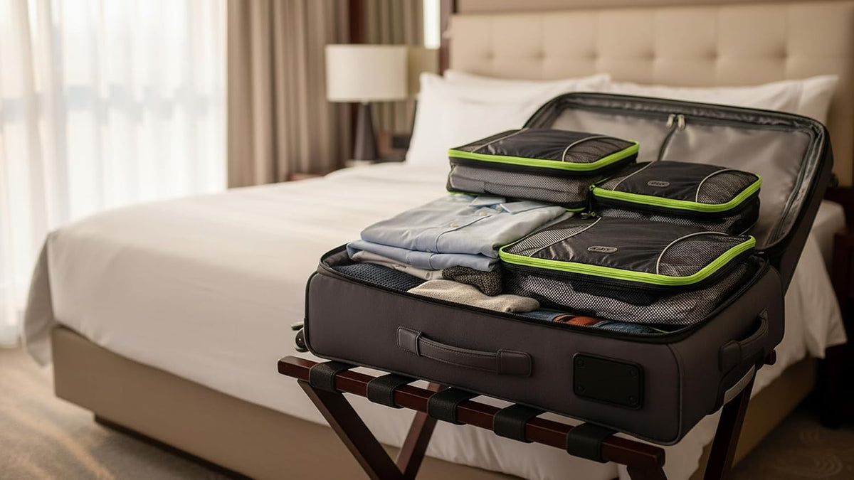 GOX Ultra Light 5 piece Packing Cubes Travel Luggage Organizer 1 Large 2 Medium 2 Small