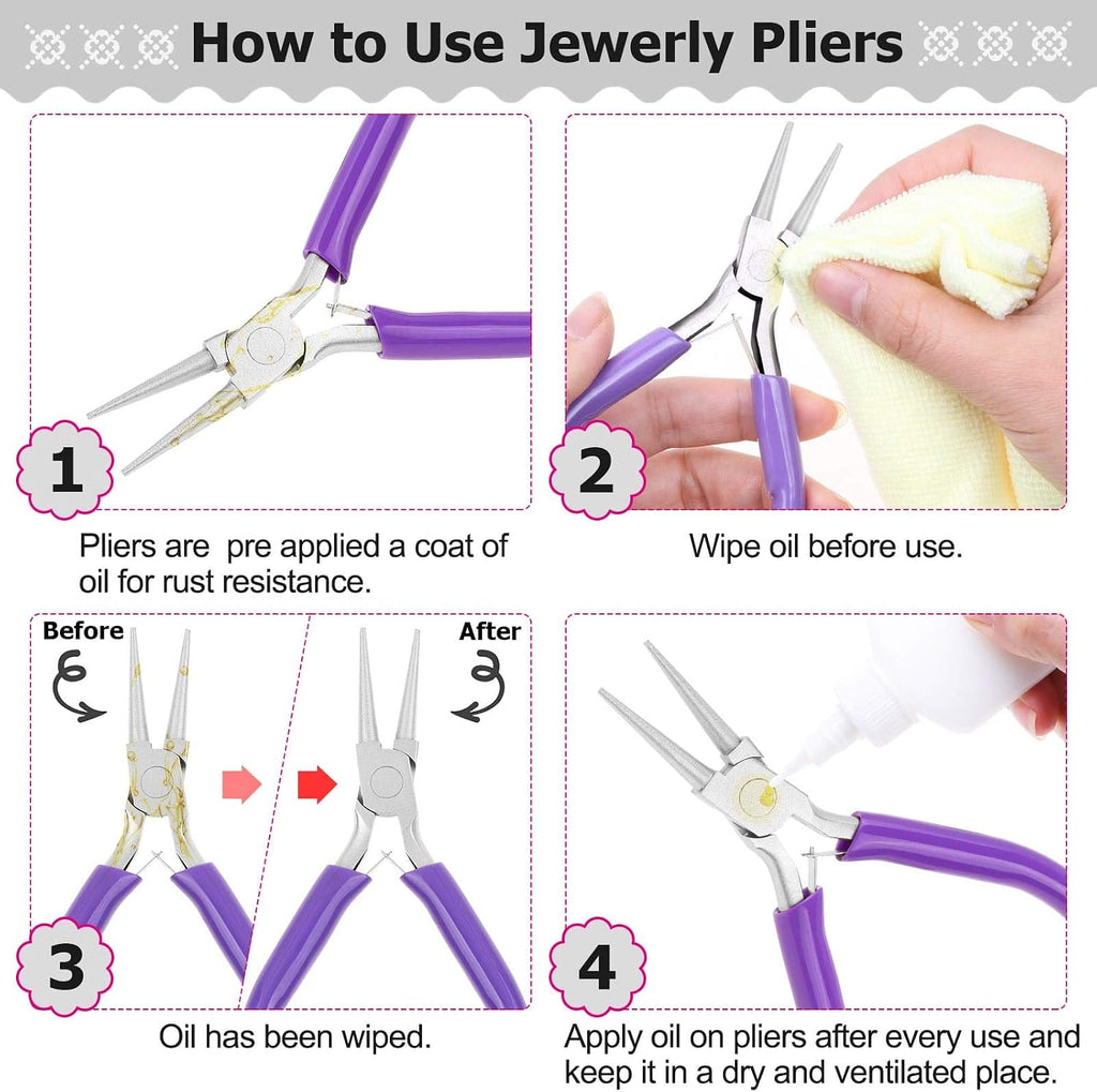 anezus Jewelry Repair Kit with Jewelry Pliers, Jewelry Making Tools, Beading String and Jewelry Making Supplies for Jewelry Repair, Jewelry Making and Beading