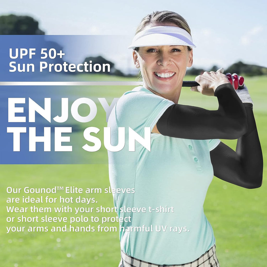 GOUNOD Arm Sleeves for Men Women, UPF 50+ Cooling Sun Protection Sleeves