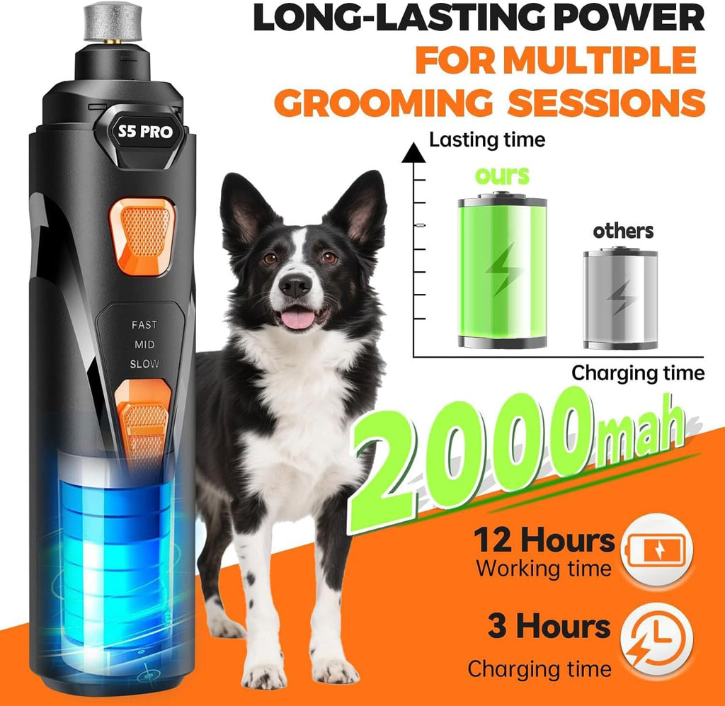 Whisper Quiet Dog Nail Grinder Safe & Stress-Free for Sensitive Dogs Cats