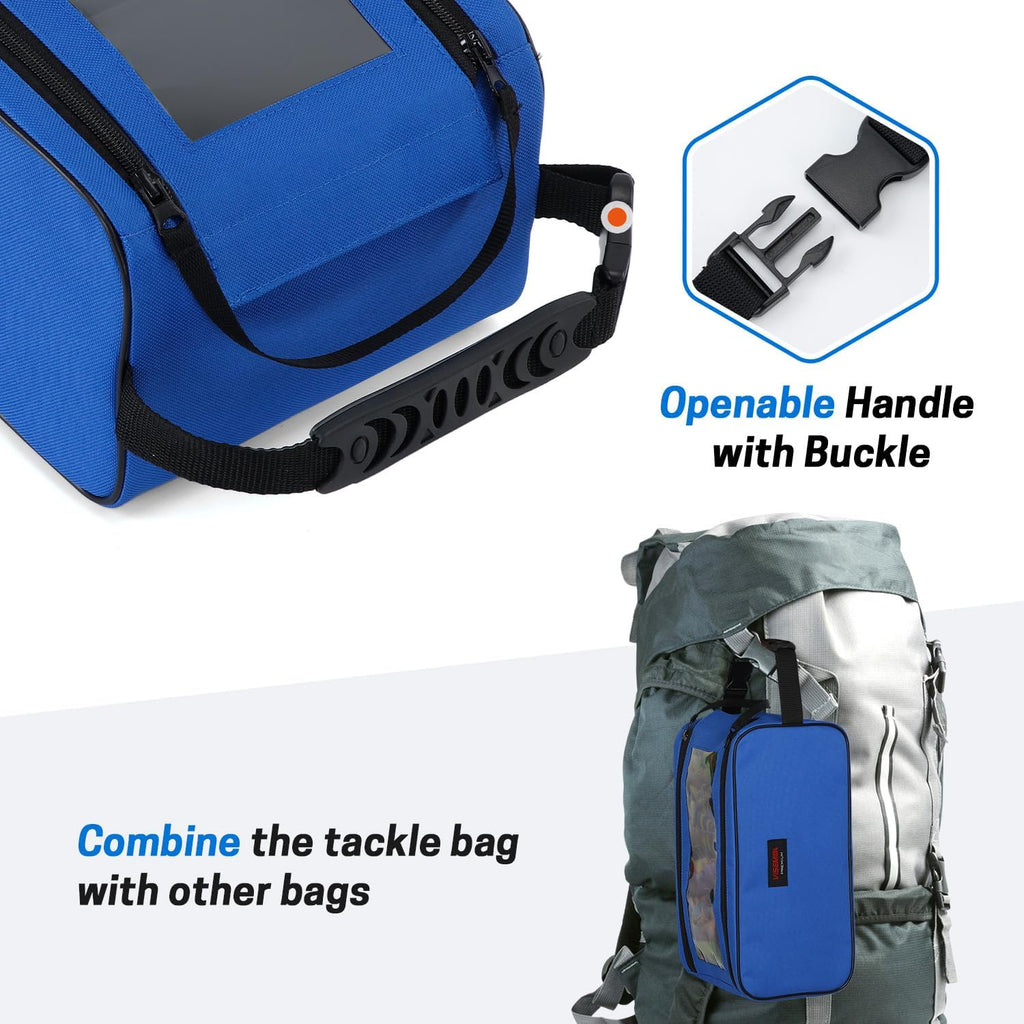VISEMAN Fishing Tackle Bag, Waterproof Bait Storage Bag, Tackle Organizer