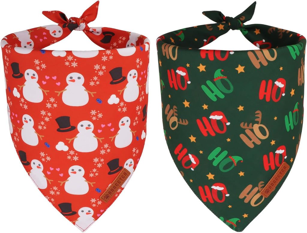 ADOGGYGO Football Dog Bandanas Boy, 2 Pack Football & Donut Scarf, X-Large