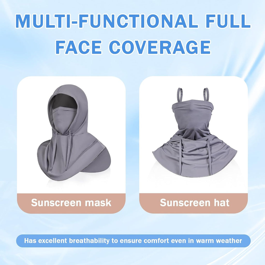 3 Pack Balaclava Sun UV Protection Hood Breathable Full Head Mask Face Cover for Men Women Motorcycle Cycling Fishing