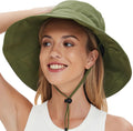 Sun Hats for Women UV Protection Wide Brim Hat with Ponytail Hole