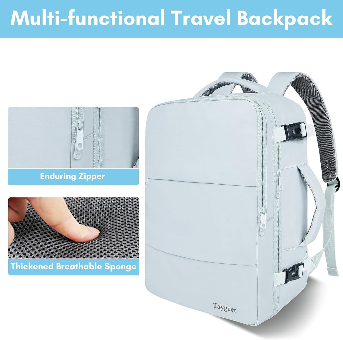 Taygeer Carry On Backpack, 40l Travel Backpack for Women Airline Approved