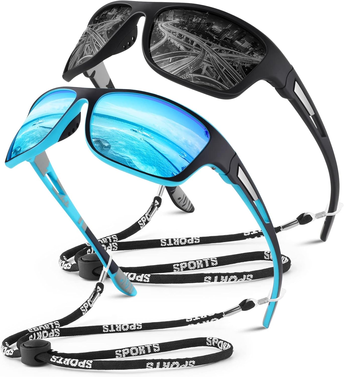 WEAROYO Polarized Sports Sunglasses Men Womens Fishing Running UV400