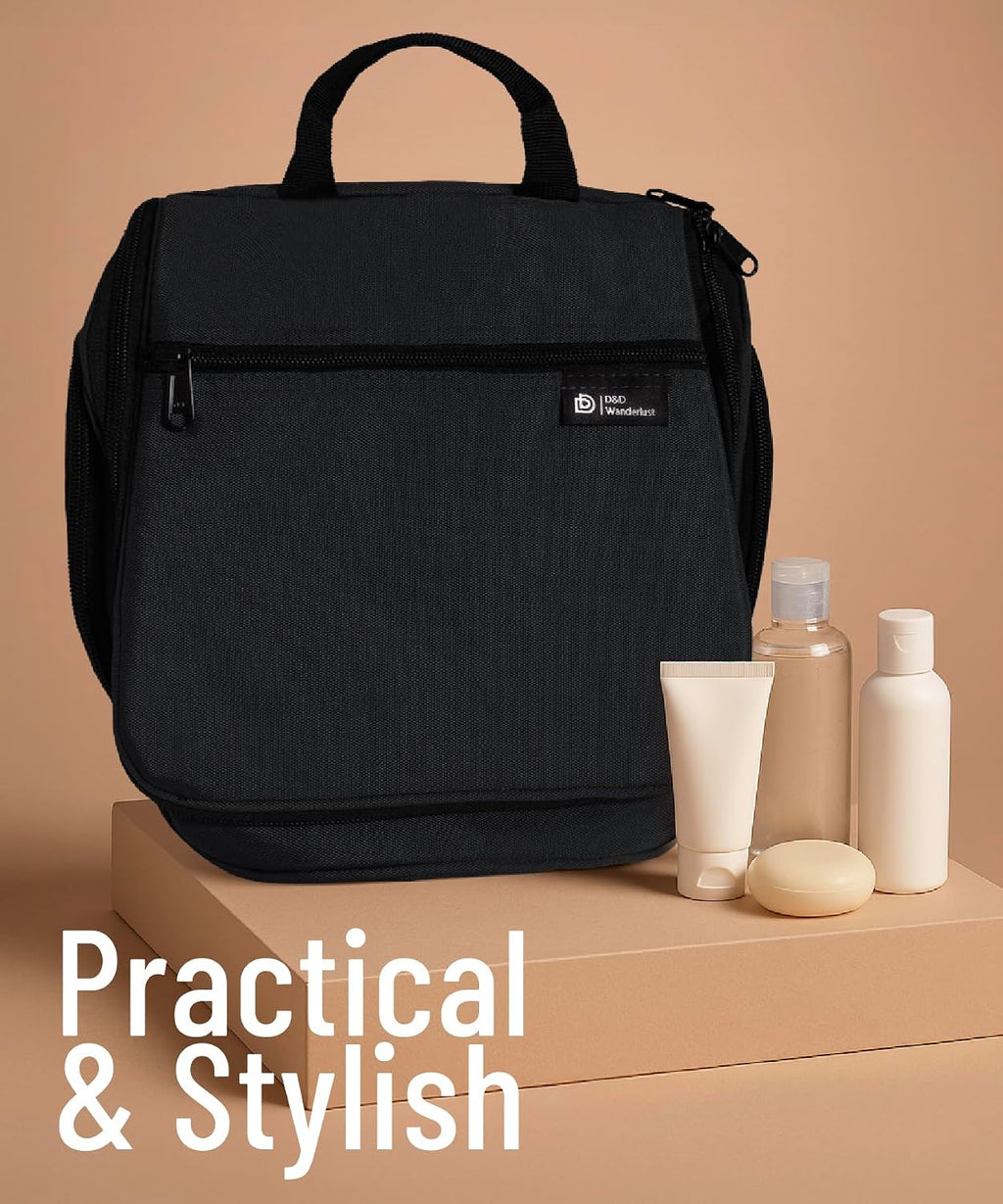 D&D Wanderlust Hanging Travel Toiletry Bag for Women & Men, Large Organizer