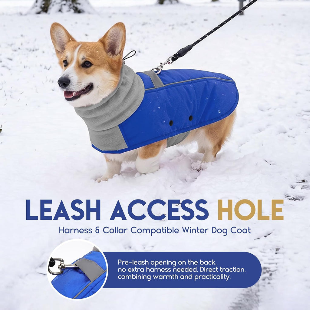 ASENKU Dog Coat Turtleneck Dog Winter Jacket for Small Medium Large Dogs
