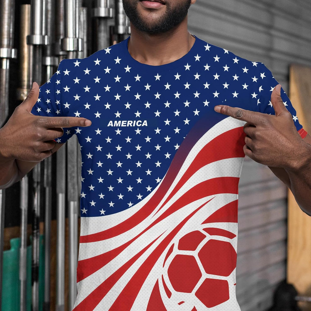 Mens Soccer Jersey Men's Clothing Short Sleeve Top Adult Sports Fan T Shirts for Men Women