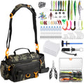 Fishing Tackle Bags with Tackle Box &Tool Set,Gifts for Men (Green)