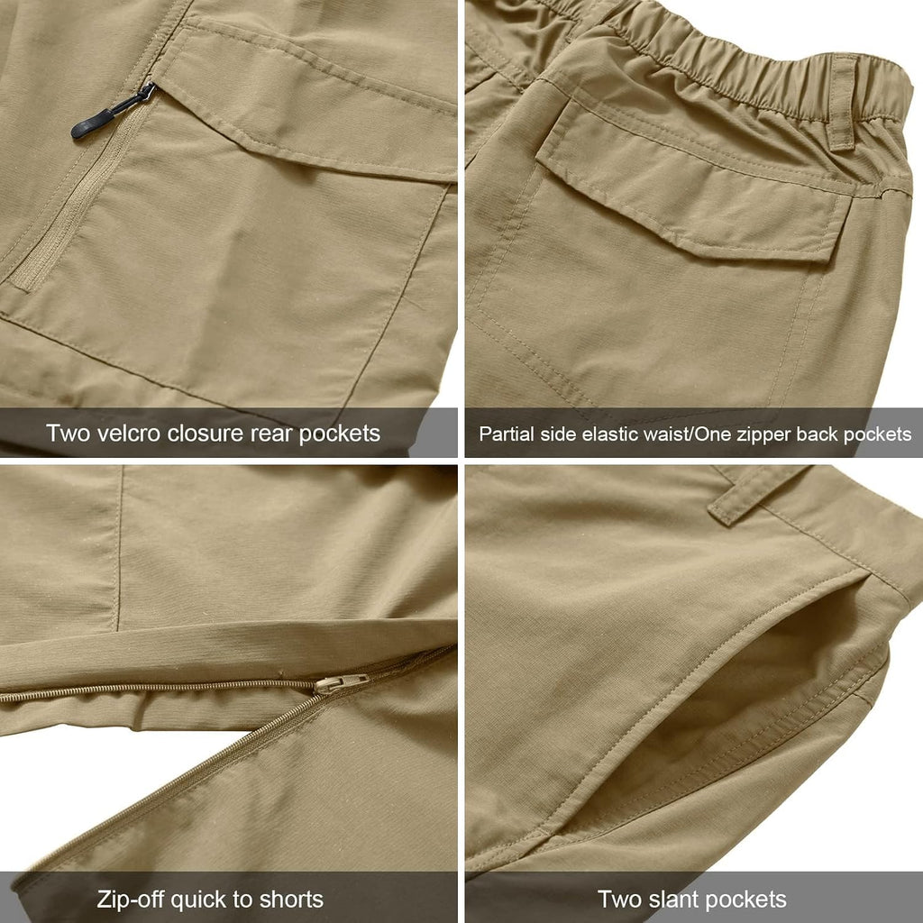 linlon Boy Scout Pants Hiking Mens Convertible Zip Off Safari Fishing