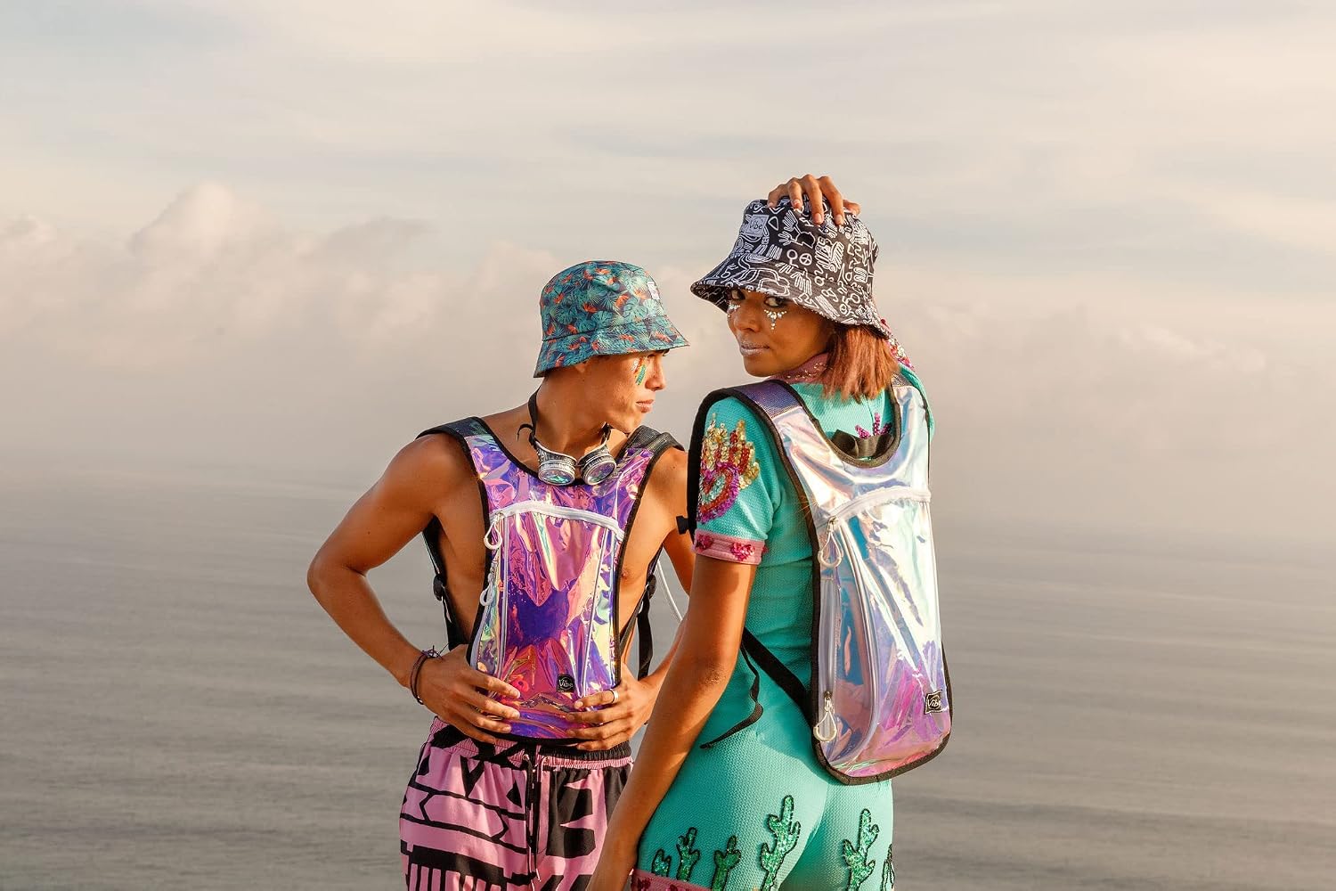 Vibe Festival Gear Rave Hydration Pack Backpack with 2L Water Bladder for Women Men – Festival Hydropack, Hydro Pack, Leak Proof, Lightweight – Teens, Party, Hiking, Running, Outdoor Sports