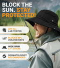 GearTOP Safari Hat for Men Sun Hats for Women UV Protection UPF 50+ Fishing, Gardening, Hiking Hat (22-23 1/2")