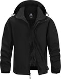 WENRONSTA Men's Lightweight Rain Jacket Waterproof Windbreaker Hooded Raincoat Shell Jacket Outdoor Hiking Fishing Travel