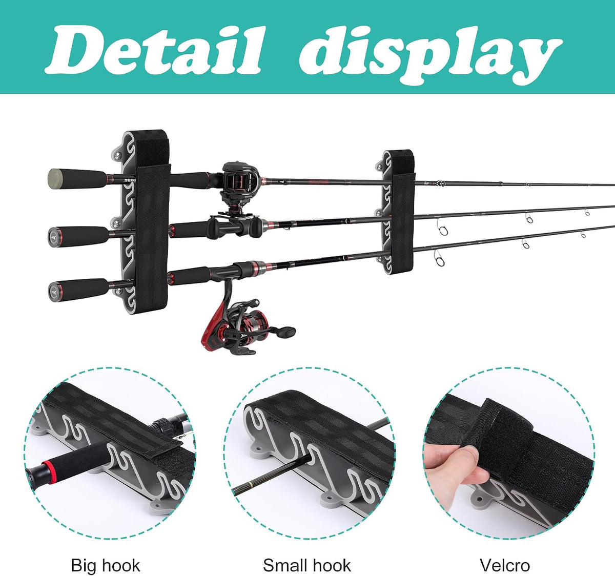 2 Pack Boating Vertical Fishing Rod Holders, Vertical Fishing Rod Rack