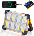 YXQUA 120W Solar Rechargeable Work Light, 144 LED 10000LM, IP65