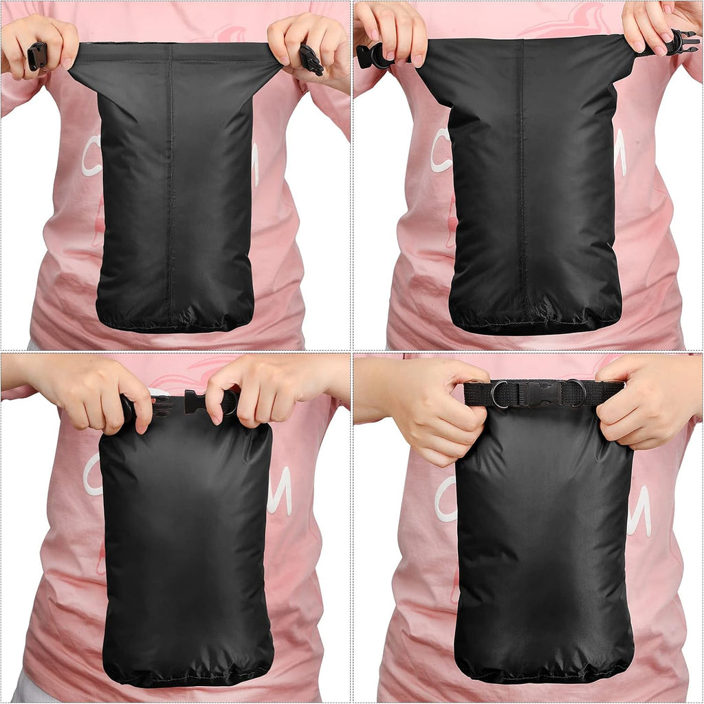 Shappy 6 Pcs Waterproof Dry Bag Set Ultralight Stuff Sack 20/15/10/8/5/3L Backpacking Bag with Long Adjustable Strap Outdoor Keep Gear Dry Sack for Camping Kayaking Boating Hiking Travel