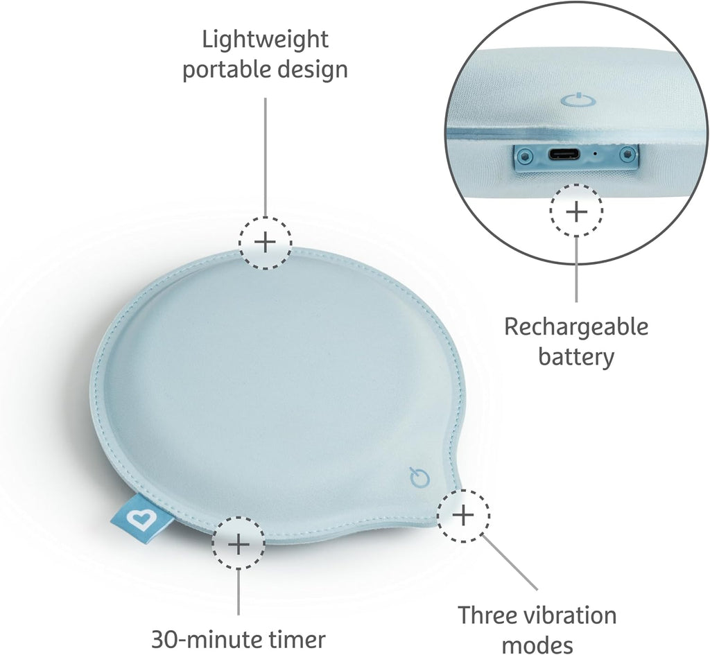 Munchkin Lulla-Vibe Vibrating Pad Baby Sleep Soother, Light Blue