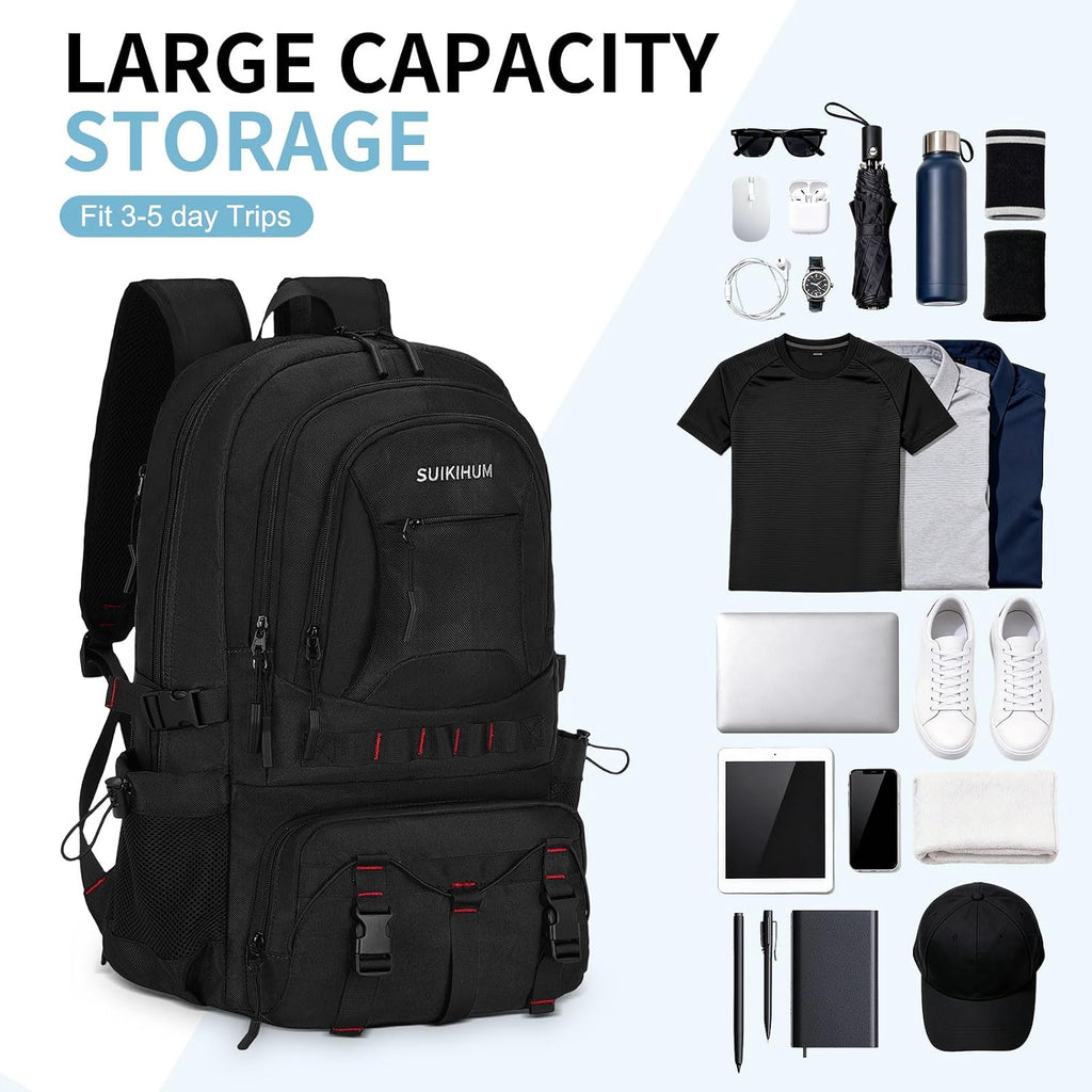 Hiking Daypack Camping Expandable Travel Backpack Men Women 50L