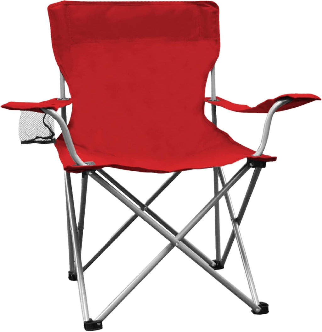 Weather Station Camping Chair, Lightweight and Portable Outdoor Folding Tailgate Quad Chair with Cup Holder and Armrests