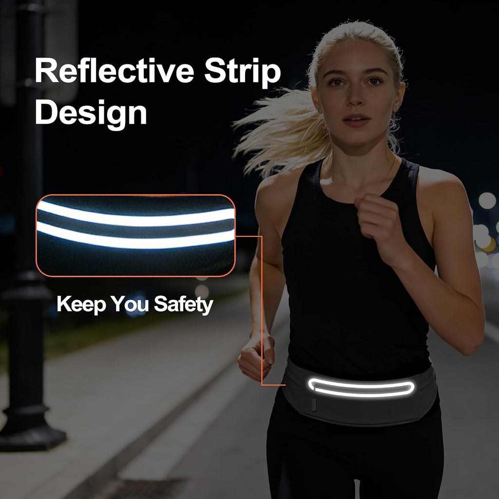 Slim Running Belt for Women Men,Phone Holder Waist Pack,Runners Fanny Pack