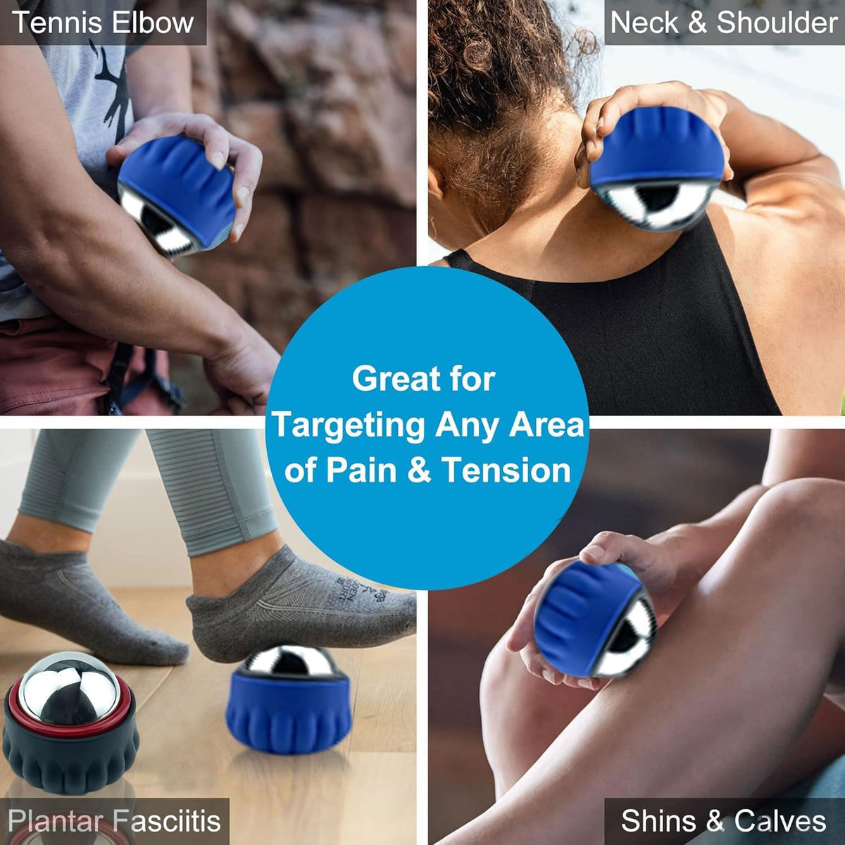 Massage Ice Roller Ball Cold & Heat Therapy Tissue Relief Muscle Recovery