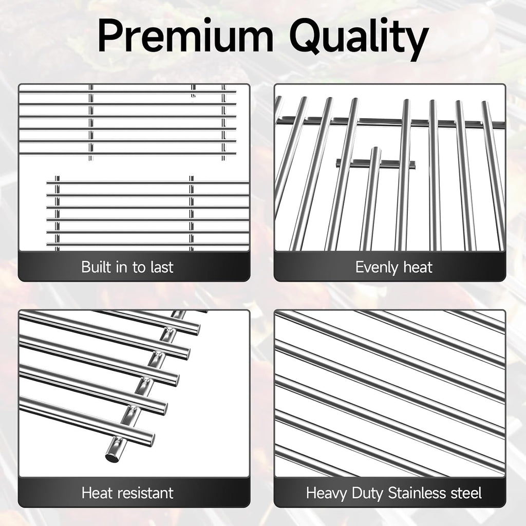 3pcs Stainless Steel Grill Grates for Charbroil, 17'' x 28.5''