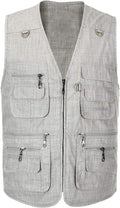 Spanye Mens Outdoor Fishing Vest Safari Travel Photography Vests Jacket Multi Pocket