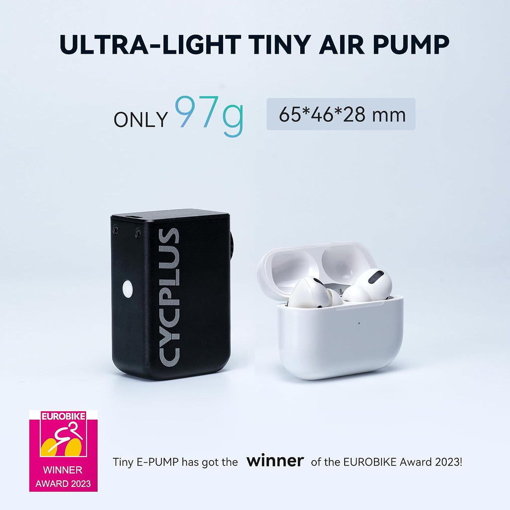 CYCPLUS Tiny E-Pump Bike Pump, AS2, 97g, Aluminum Alloy Shell, No Display