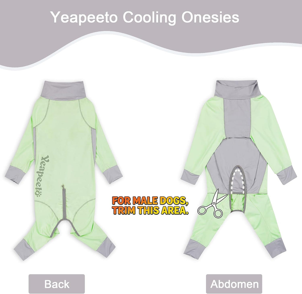 Dog Sun Protection Cooling Suit UPF 50+, Quick-Dry Breathable Jumpsuit for Large & Medium Dogs, Outdoor Dirt-Resistant Shedding Control Pet Apparel (Chartreuse, 7X-Large)