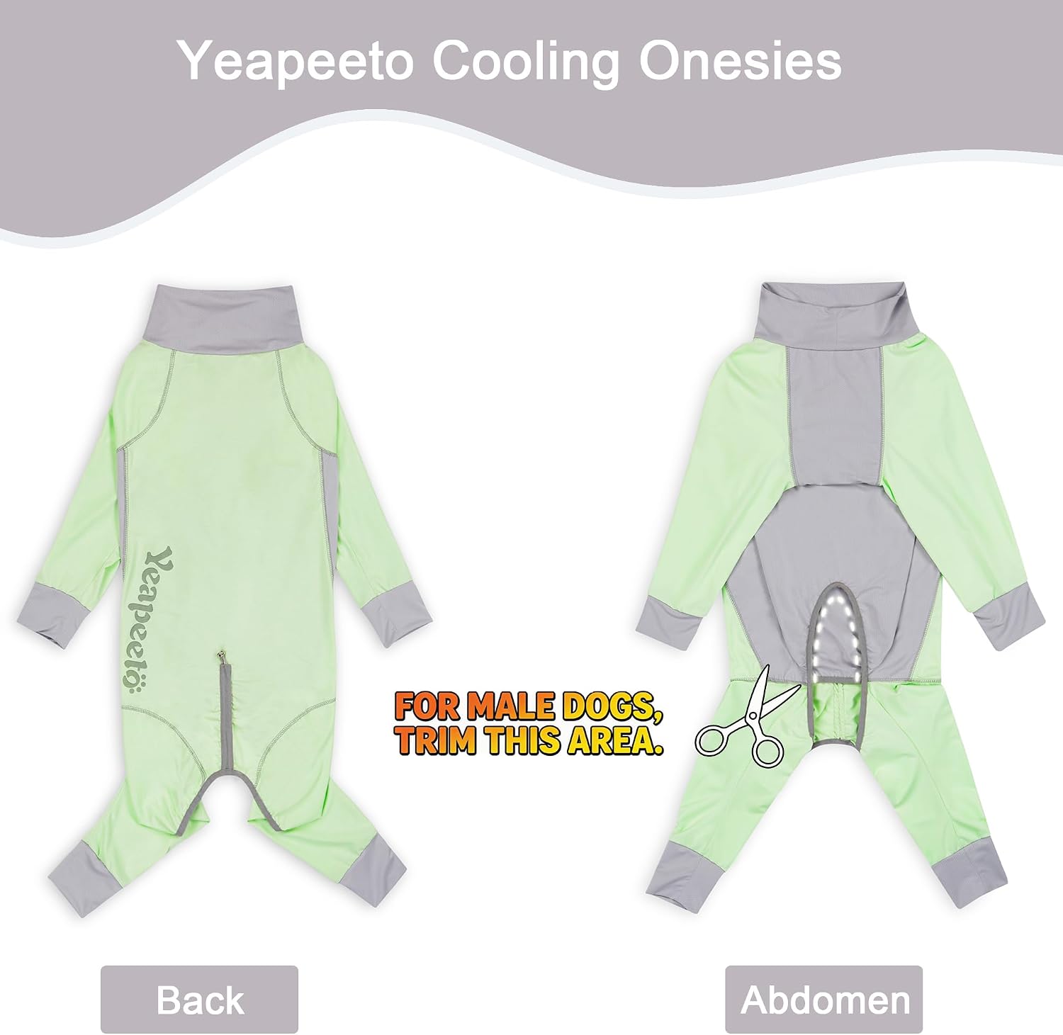 Dog Sun Protection Cooling Suit UPF 50+, Quick-Dry Breathable Jumpsuit for Large & Medium Dogs, Outdoor Dirt-Resistant Shedding Control Pet Apparel (Chartreuse, 7X-Large)
