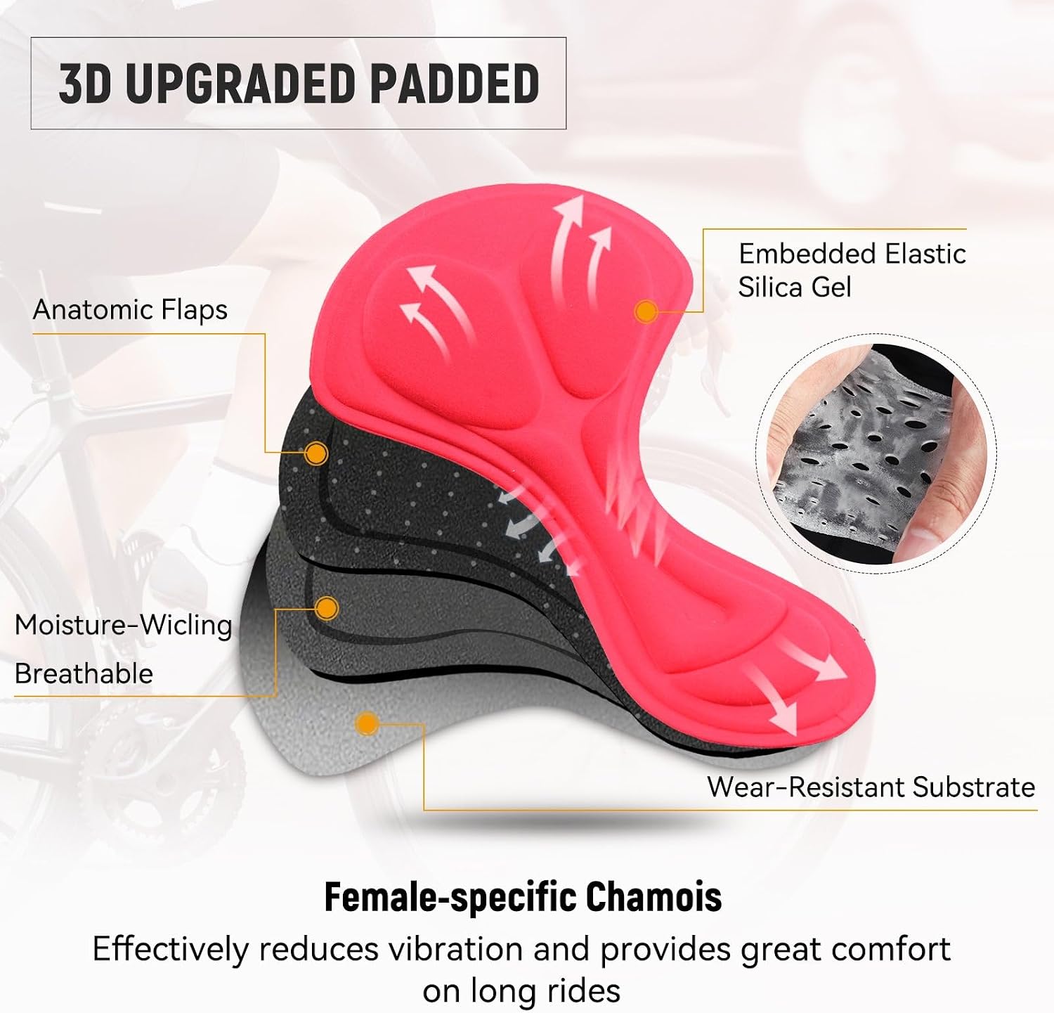 baleaf Women's Padded Bike Underwear Cycling Shorts Bicycle MTB