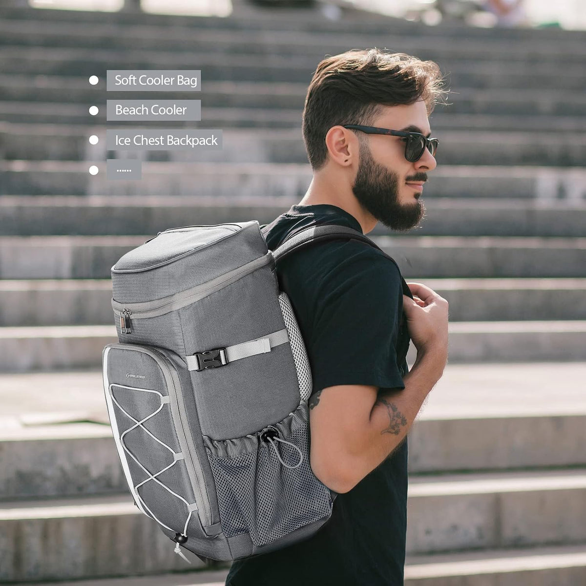 Maelstrom 35/50Can Insulated Cooler Backpack, Leakproof Soft Lunch Ice Bag