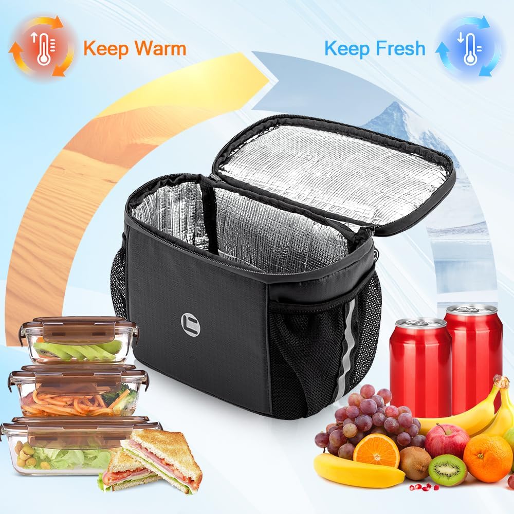 WOTOW Bike Handlebar Insulated Bag, Front Phone Touchscreen Bicycle Cooler