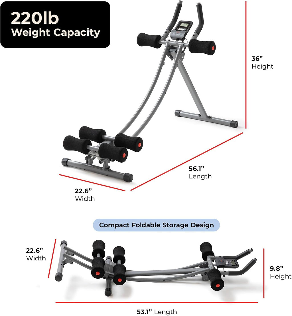 Sunny Health & Fitness Ab machine Ab Workout Machine Adjustable Ab Trainer