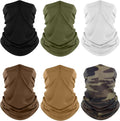 Fuinloth Neck Gaiter, 6 Pack Cooling UV Protection Bandana Face Mask Gator