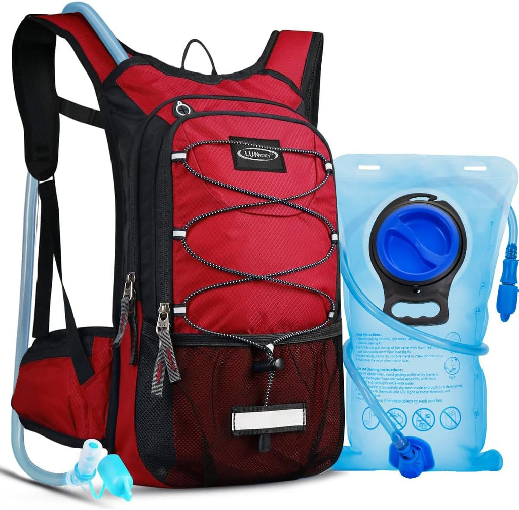 Hydration Backpack with 3L Water Bladder, Small Hydration Pack Backpack for Men Women, Lightweight Water Backpack with Cooler Layer for Running, Biking, Hiking