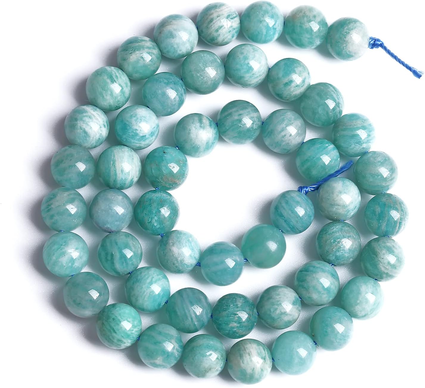 10MM 36PCS Natural Stone Amazonite Gemstone 2A Grade Crystal Loose Beads for Jewelry Making DIY Bracelet Necklace 1 Strand