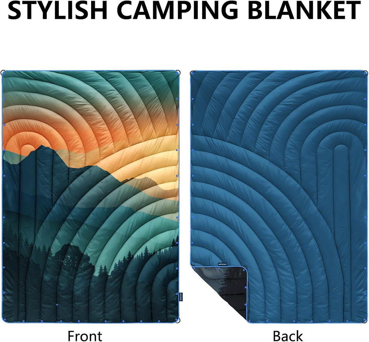 Puffy Camping Blanket,Mini Camp Blanket Outdoor Camping Quilt Waterproof