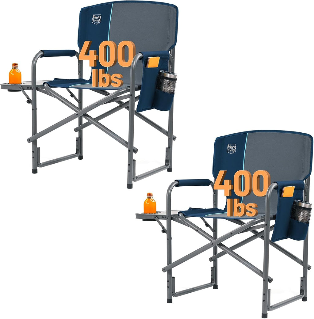 TIMBER RIDGE Aluminum Oversized Camping Chair, Support 400lbs