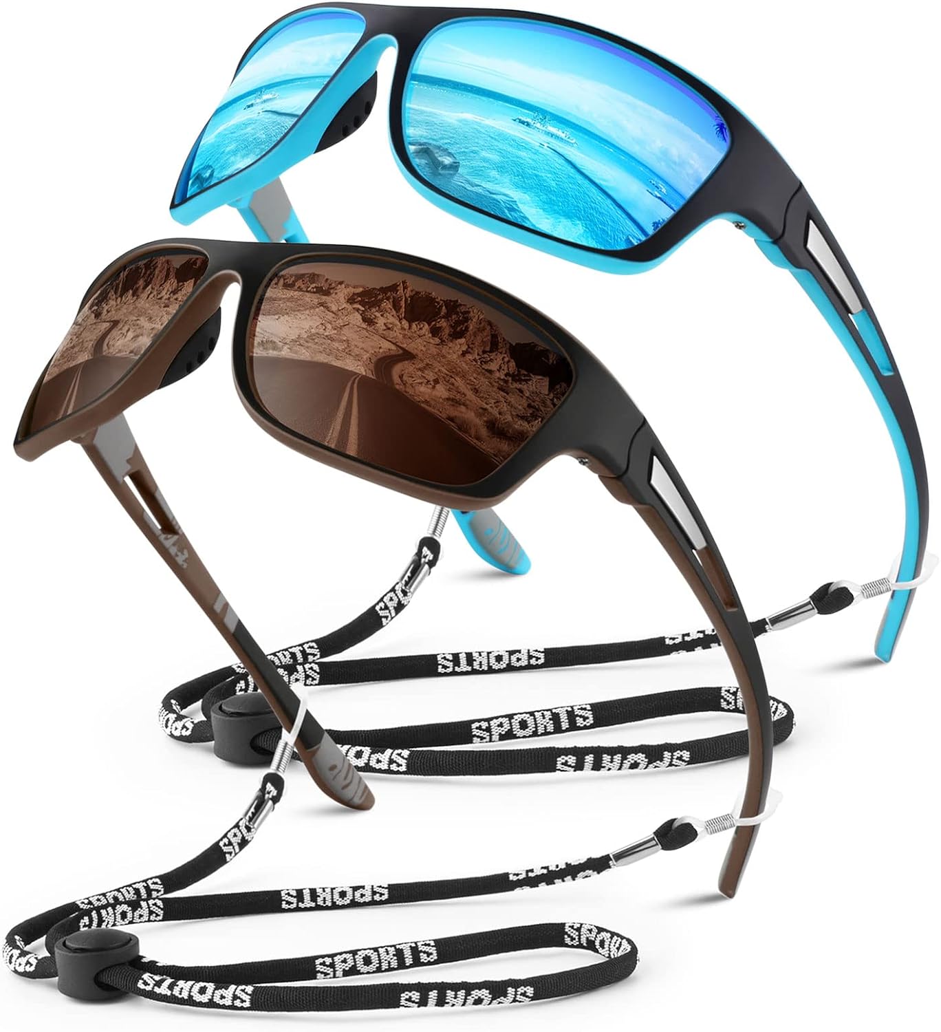 WEAROYO Polarized Sports Sunglasses Men Womens Fishing Running UV400