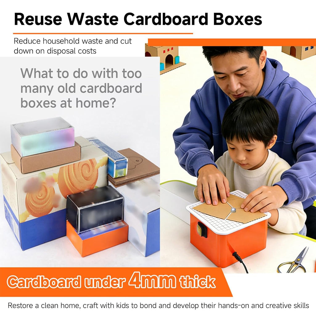 Safe Cardboard Cutter for Kids | Bladeless Paper Cutting Tool,DIY Craft Kit for Building 3D Models, Cardboard Construction and Creative Projects