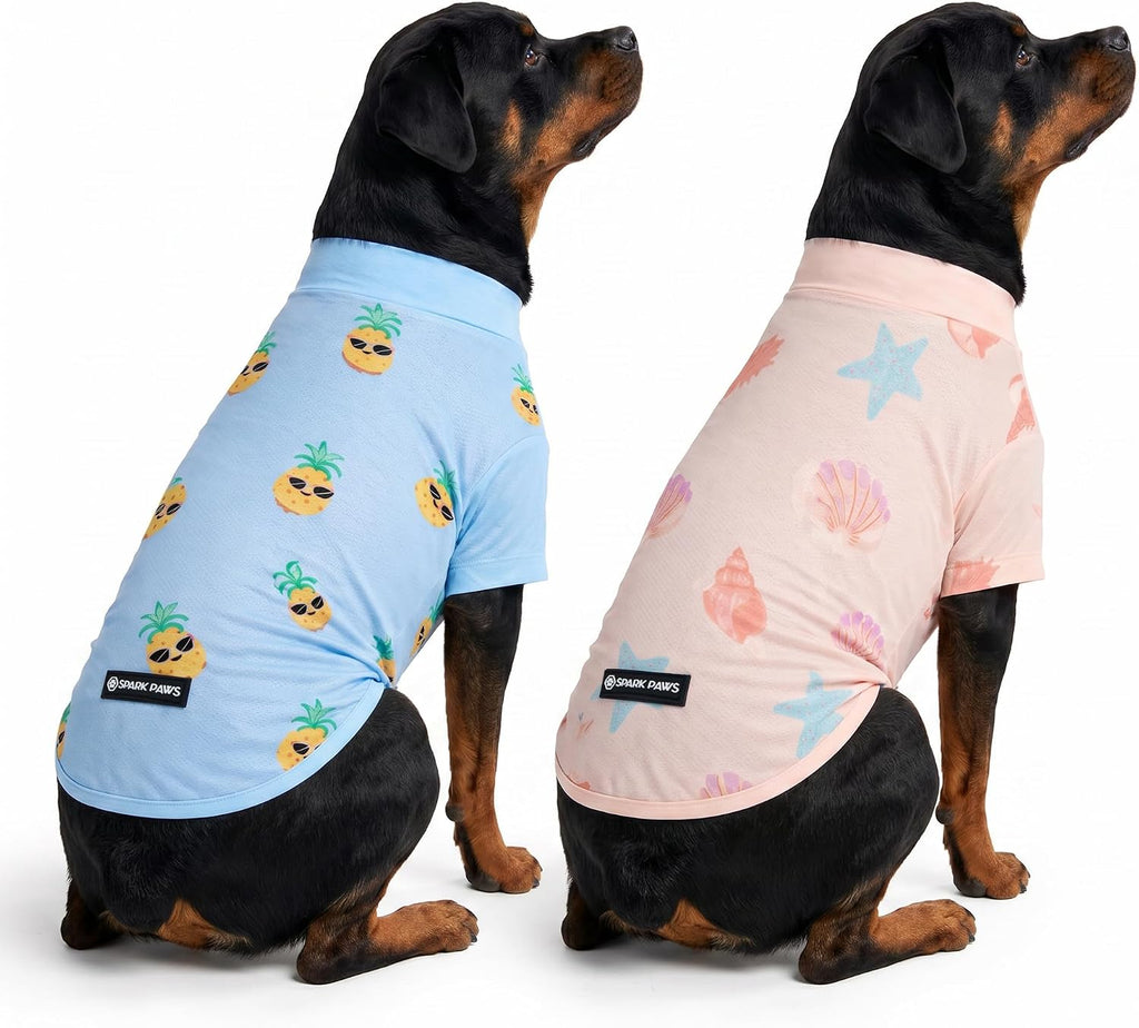 Spark Paws Sunblock Dog T-Shirt, SPF 30 UV Sun Protection, Summer Cooling