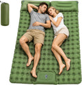BELEEV Sleeping Pad for Camping with Pillow and Built-in Foot Pump, Double