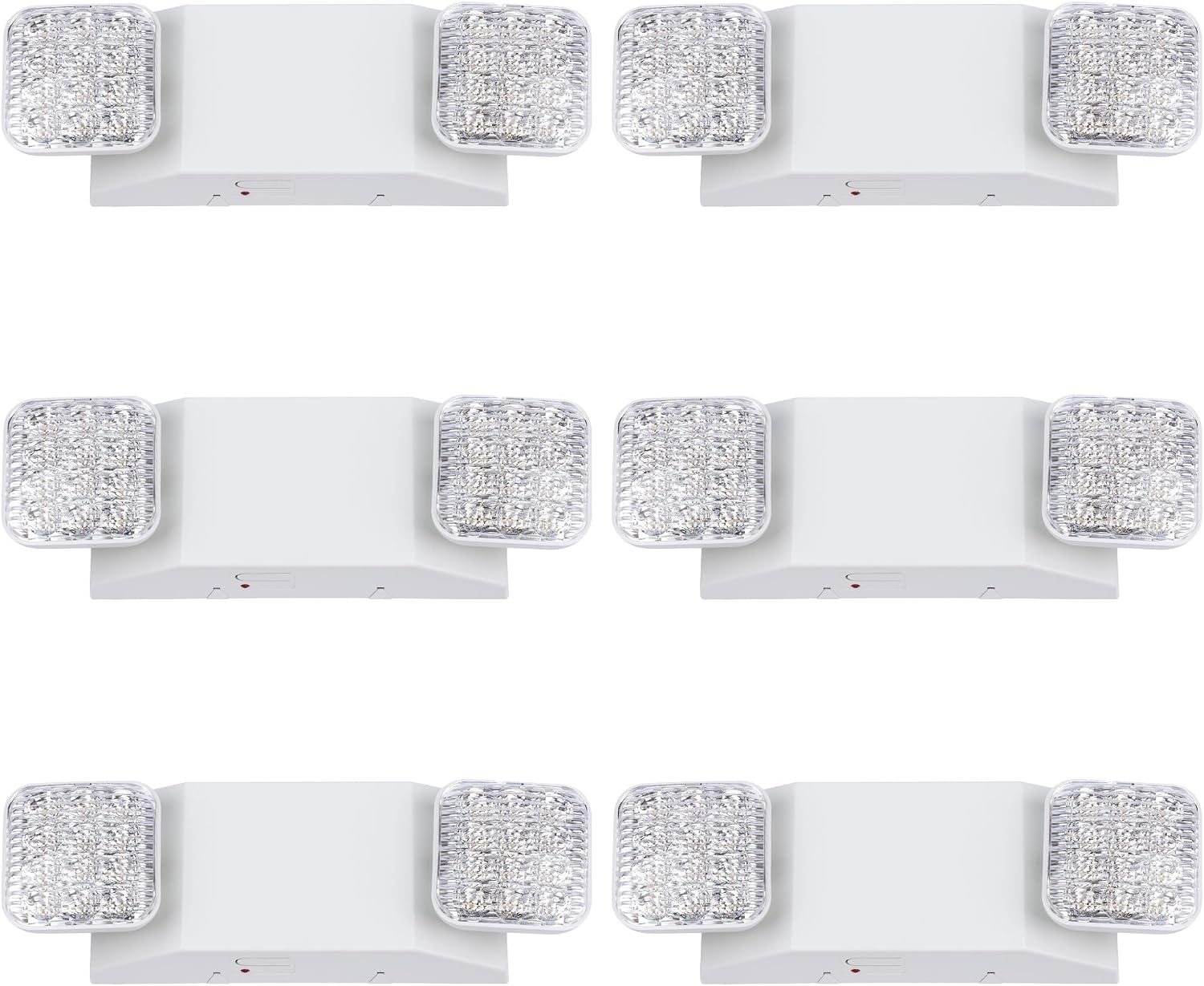 GRUENLICH LED Emergency Light for Business, Battery Backup, 2 Pack