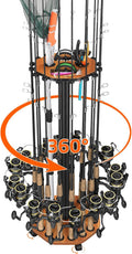KEXMO Fishing Rod Holder Pole Rack for Garage with Wheels