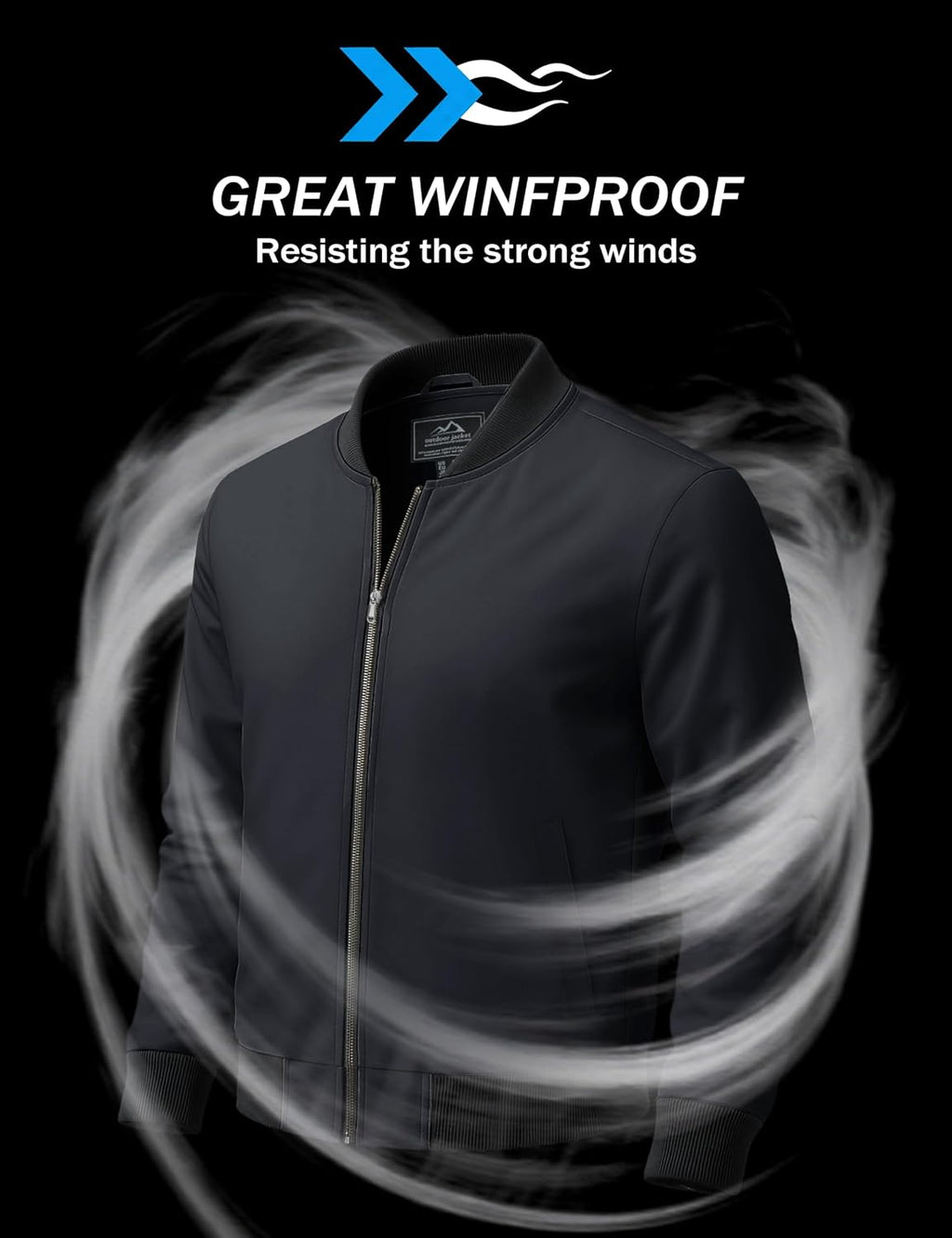 MAGCOMSEN Men's Bomber Jacket Lightweight Full Zip Windbreaker Jackets