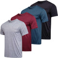 4 Pack Men's Dry Fit Short Sleeve Pocket T Shirts Workout Gym Athletic Tees
